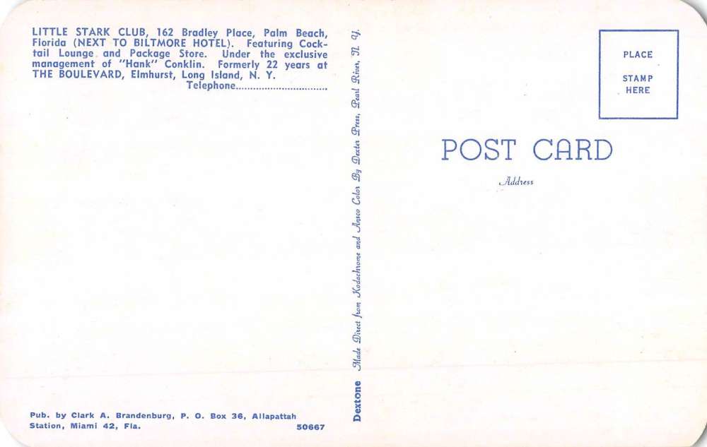 Elmhurst New York Little Stark Club Street View Vintage Postcard K64618 - Image 2