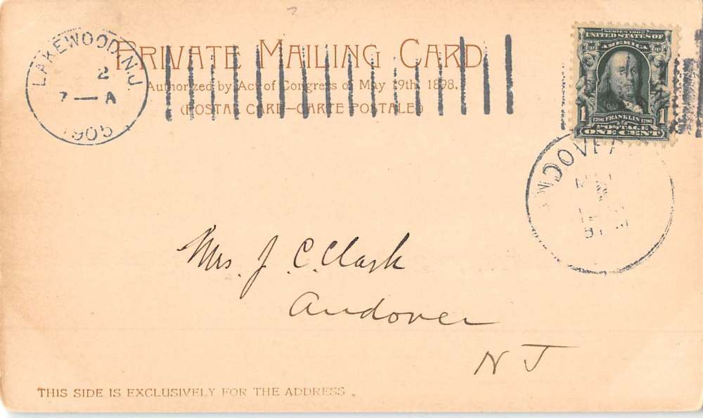 Lakewood New Jersey Laurel In Pines Detroit Pub Antique Postcard K64870 - Image 2