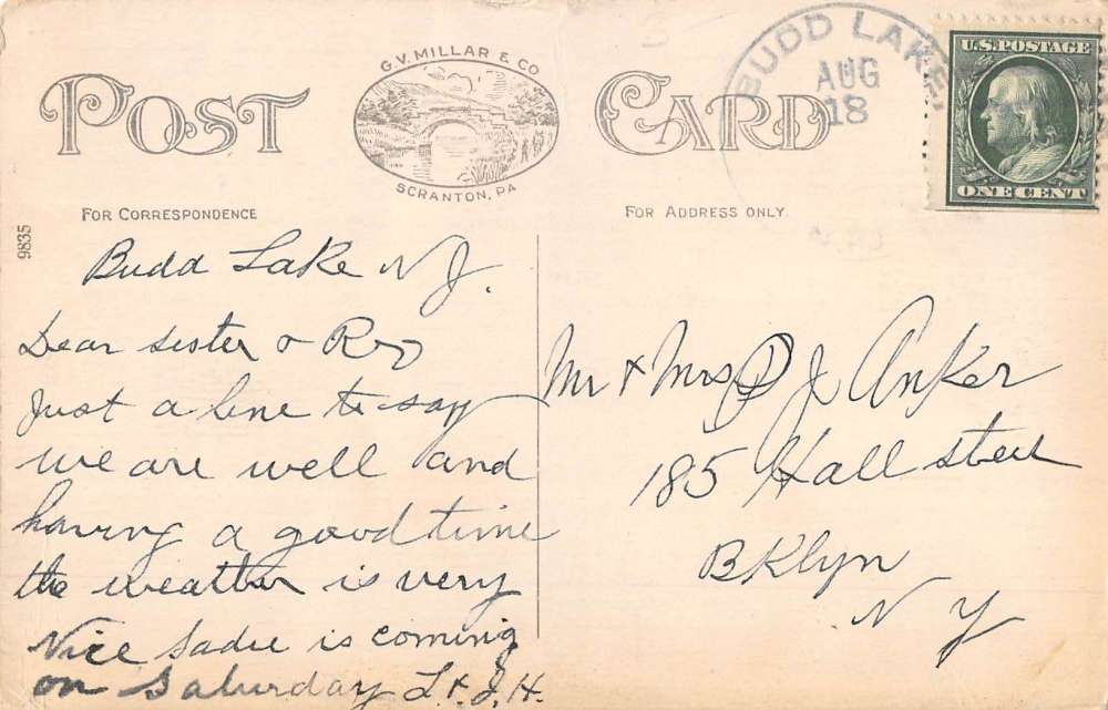 Budd Lake New Jersey Waterfront Scenic View Antique Postcard K64879 - Image 2