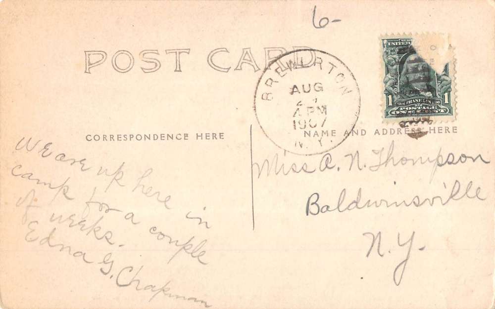 Brewerten New York Waterfront Real Photo Antique Postcard K65458 - Image 2