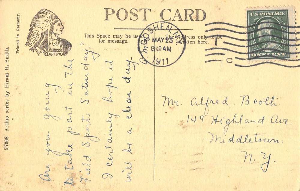 Goshen New York Birches Historic Bldg Antique Postcard K65487 - Image 2