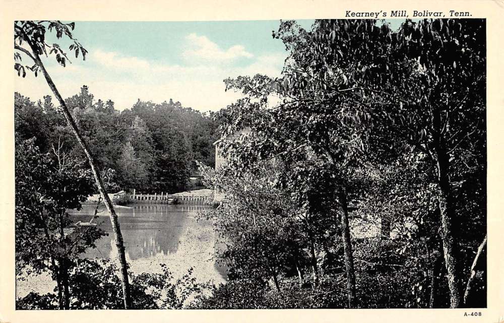Bolivar Tennessee Kearneys Mill Waterfront Antique Postcard K66896