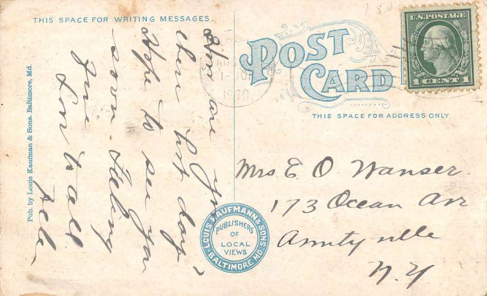 Salisbury Maryland Young Mens Association Antique Postcard K66955 - Image 2
