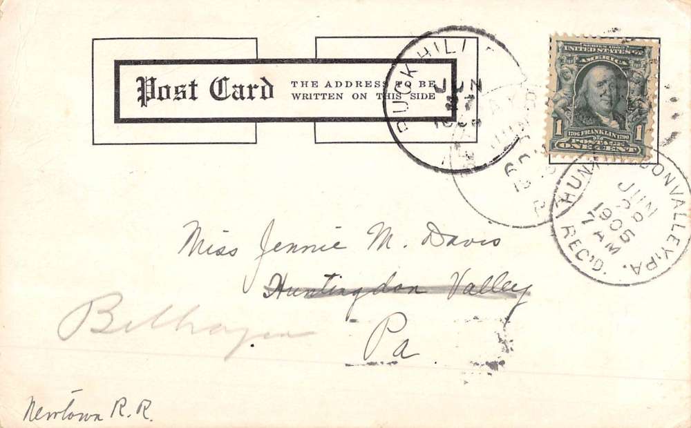 Buck Hill Falls Pennsylvania Inn Entrance Street View Antique Postcard K67067 - Image 2