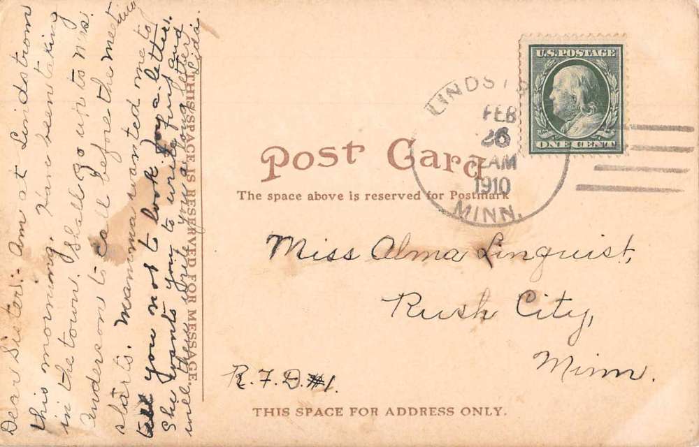 Chisago City Minnesota Green Lake Penninsula Antique Postcard J68288