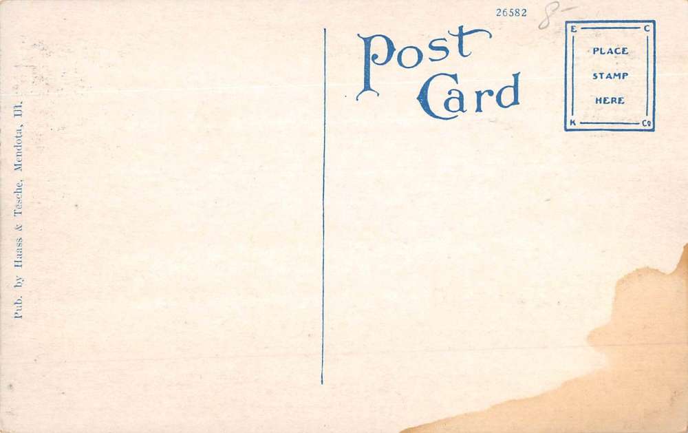 Mendota Illinois Elks Home Street View Antique Postcard K67104 - Image 2