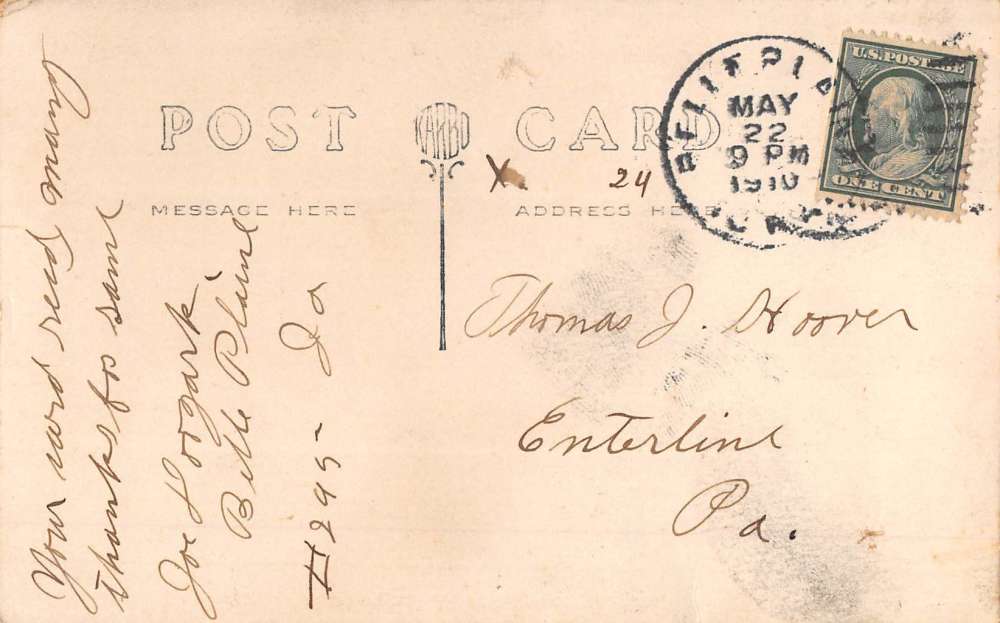 Belle Plaine Iowa Historic Bldg Real Photo Antique Postcard K67303