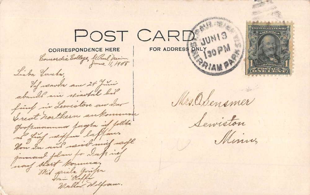 St Paul Minnesota Pipe Smoking Boys Real Photo Antique Postcard K67938 - Image 2