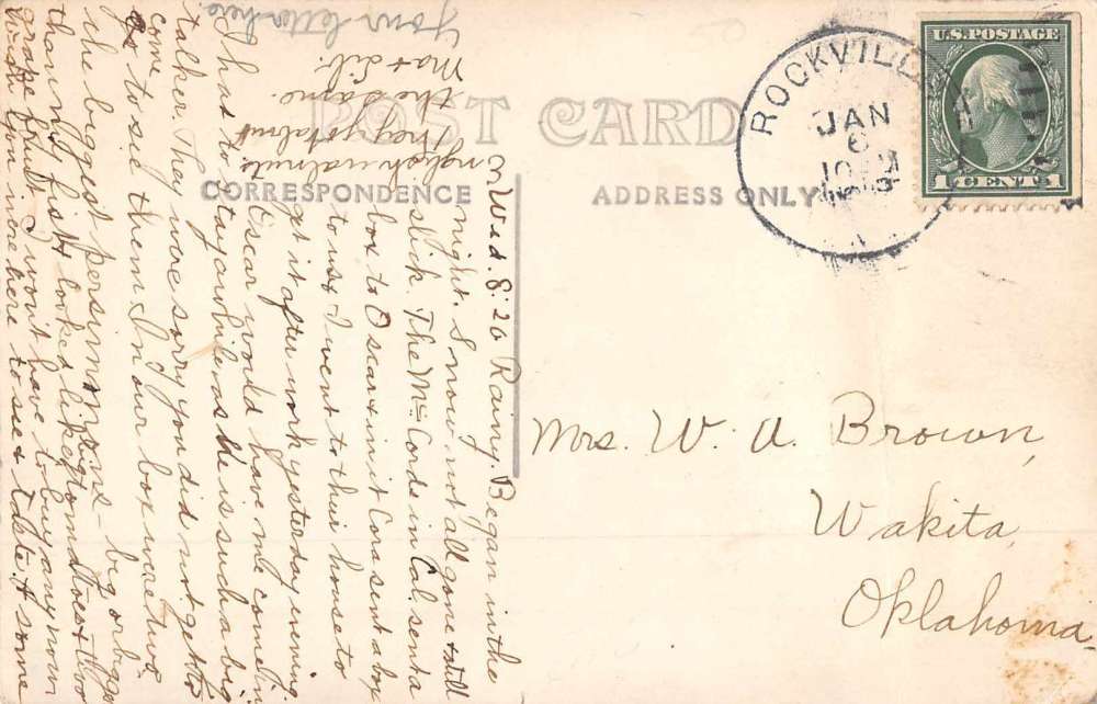 Rockville City Park Fountain Real Photo Antique Postcard J68589 - Image 2