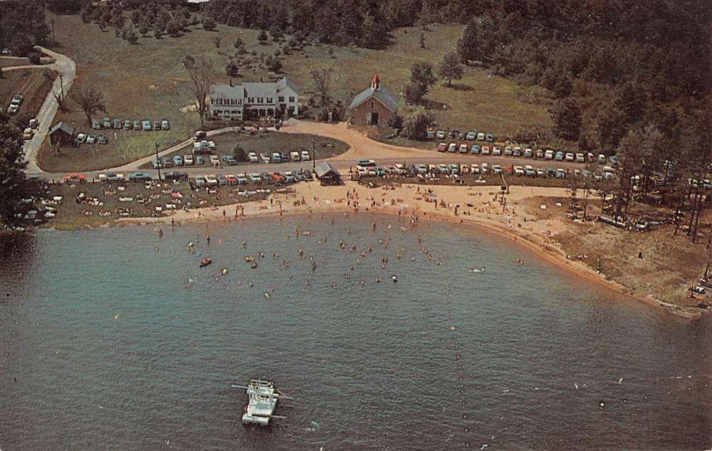 Franklin County Massachusetts Lake Wyola Park Birdseye View Vintage