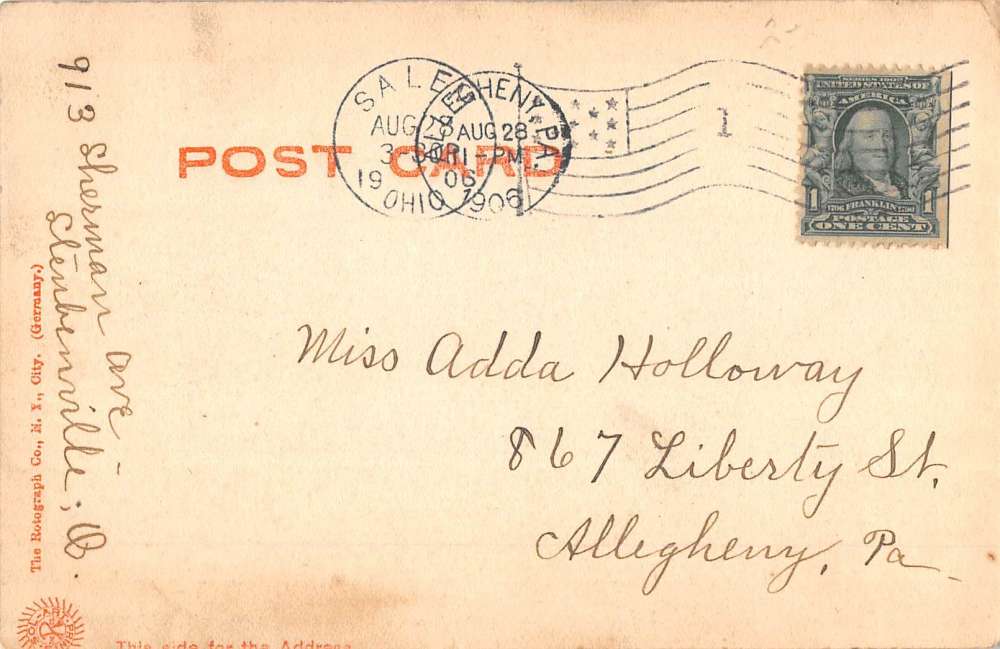 Salem Ohio Lincoln Ave Street Scene Antique Postcard K68300 - Image 2