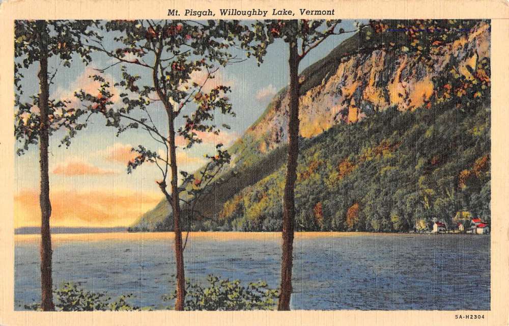 Willoughby Lake Vermont Mt Pisgah Waterfront Antique Postcard K68330