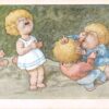 Swedish Gnome Fantasy Fight Scene Comic Artist Signed Antique Postcard K68541