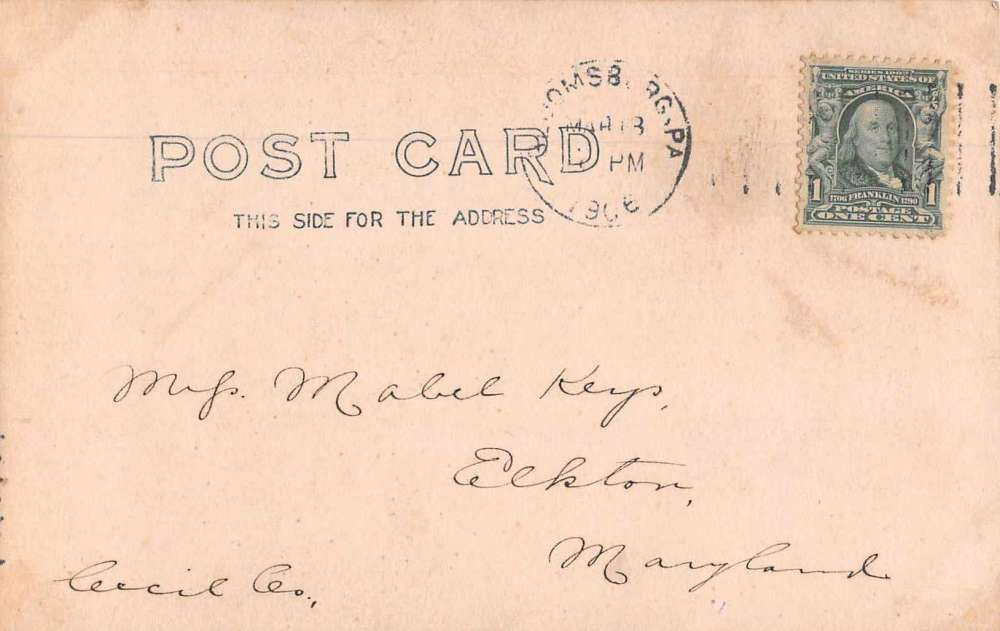 Bloomsburg Pennsylvania Church Real Photo Antique Postcard J68705 - Image 2