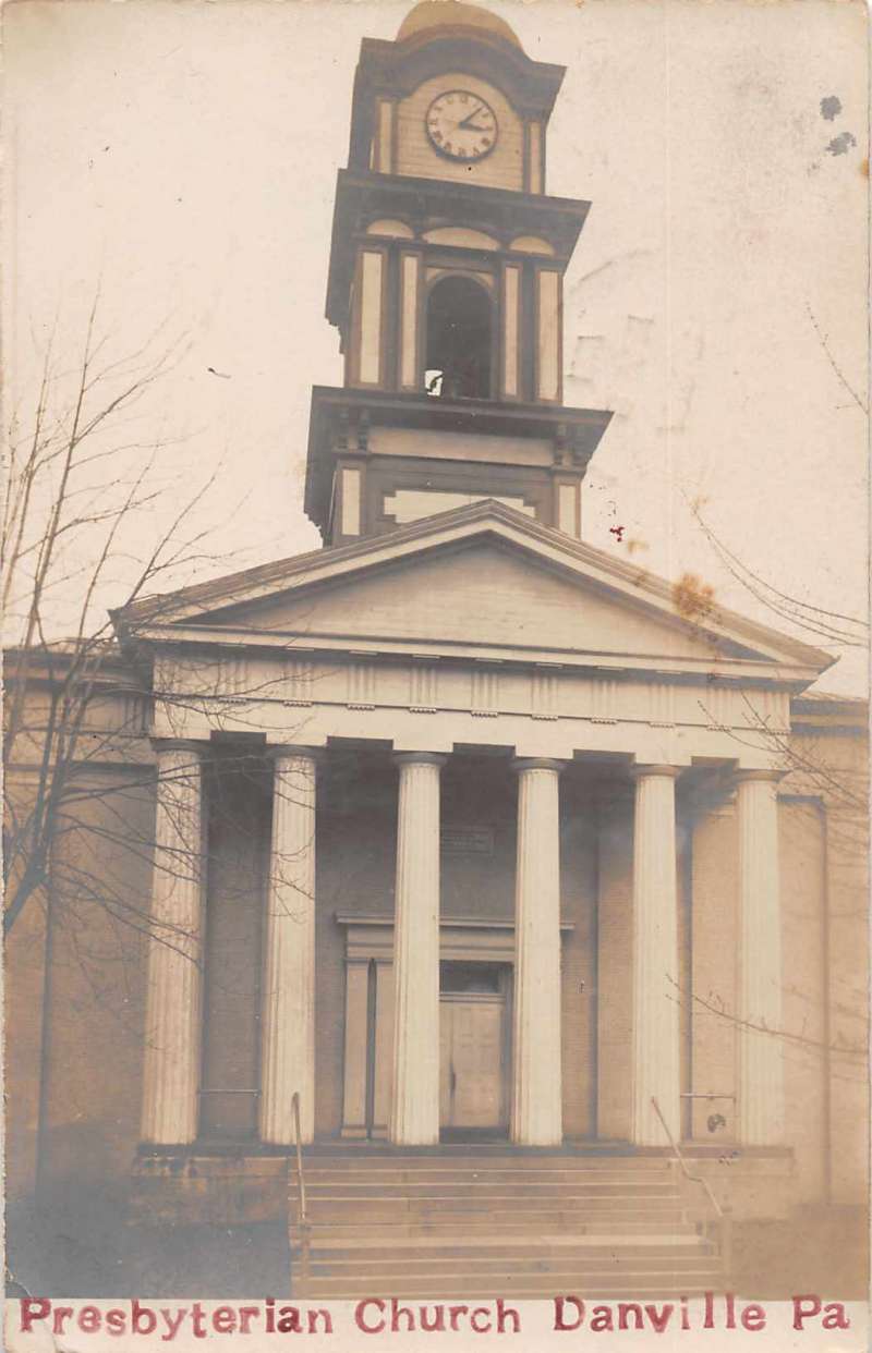 Danville Pennsylvania Presbyterian Church Real Photo Antique Postcard J68706