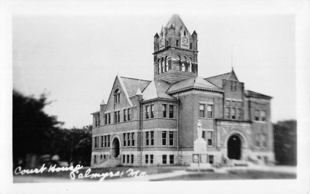 Palmyra Missouri Court House Real Photo Antique Postcard K68966 Mary