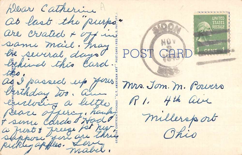 Greenwood Mississippi Business District Street View Antique Postcard K68998 - Image 2