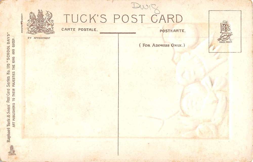 Greetings Humour Children School Days Frowning Man Dwig Tuck Postcard J68791 - Image 2