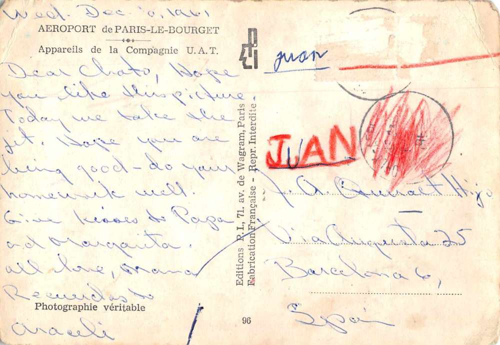 Le Bouget France Aeroport de Paris Le Bourget Real Photo Antique Postcard J68812 - Image 2