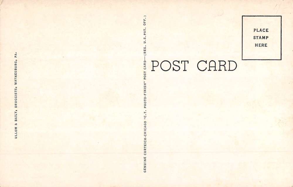 Waynesburg Pennsylvania Post Office Street View Antique Postcard K69268 - Image 2