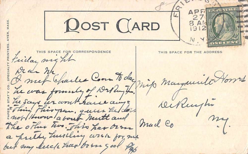 Friendship New York Birdseye View Of City Antique Postcard K69464 - Image 2