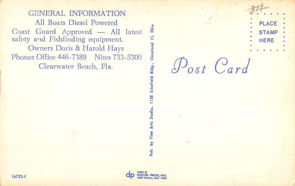 Clearwater Beach Florida Fishing Boat Multiview Vintage Postcard K69501 - Image 2