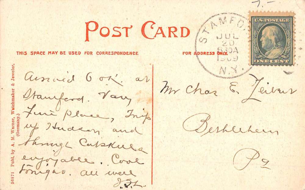 Stamford New York New Grant House Street View Antique Postcard K69517 - Image 2