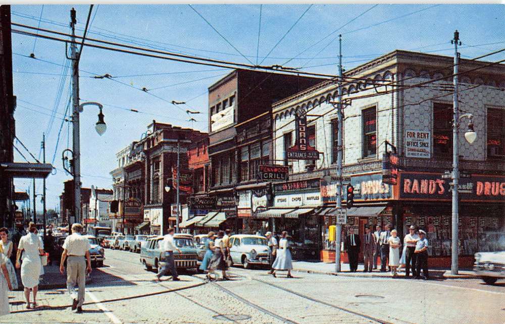 Wilkinsburg Pennsylvania Street Scene Historic Bldgs Vintage Postcard