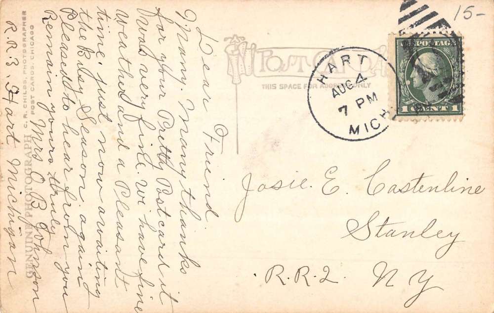 Shelby Michigan ME Church Real Photo Antique Postcard K70100 - Image 2