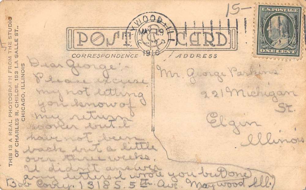 Maywood Illinois Swedish Lutheran Church Real Photo Antique Postcard K70261 - Image 2