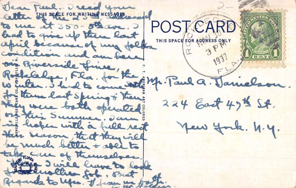 Cocoa Florida House Street View Antique Postcard K70589 - Image 2