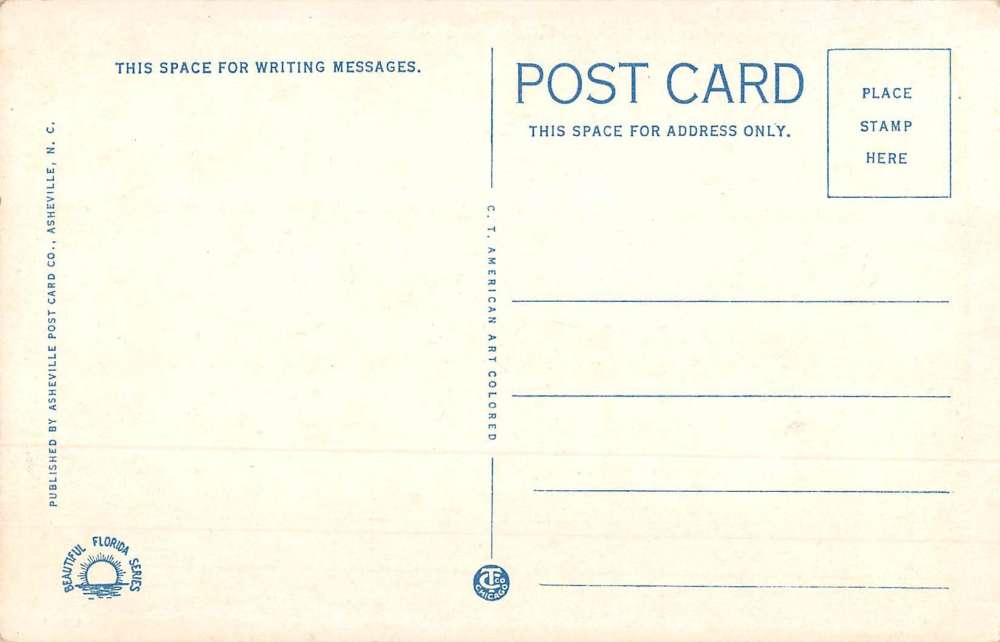 Eustis Florida Band Stand At Night Antique Postcard K70590 - Image 2