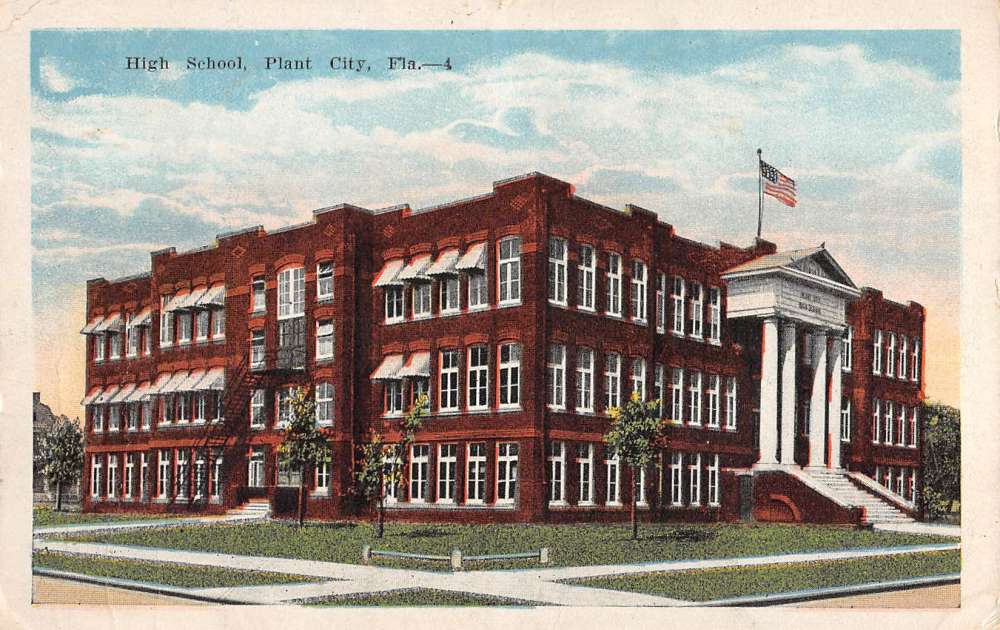 Plant City Florida High School Street View Antique