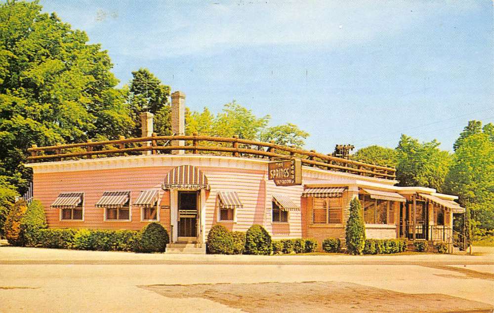 New Ashford Massachusetts Springs Street View Vintage Postcard K70620