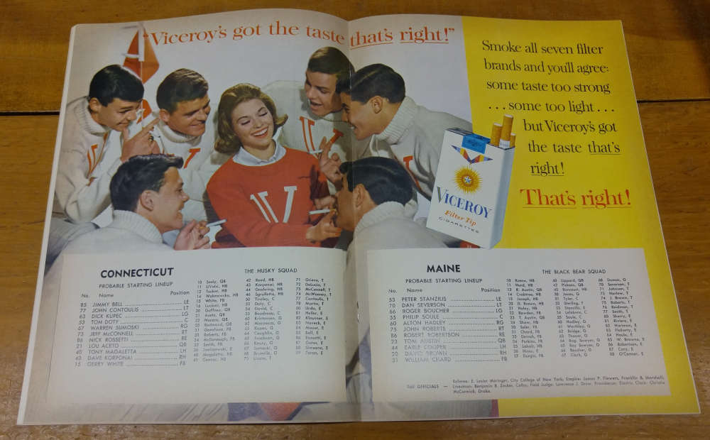 Connecticut vs Maine Memorial Stadium Football 1962 Program J69161 - Image 4