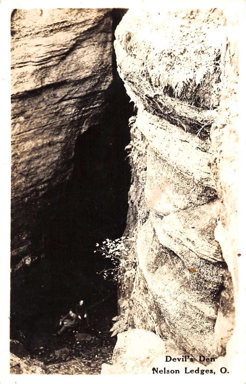 Ledges Ohio Devils Den Real Photo Antique Postcard K71019