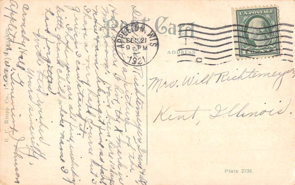 Appleton Wisconsin Lawrence College Street View Antique Postcard K71091 - Image 2