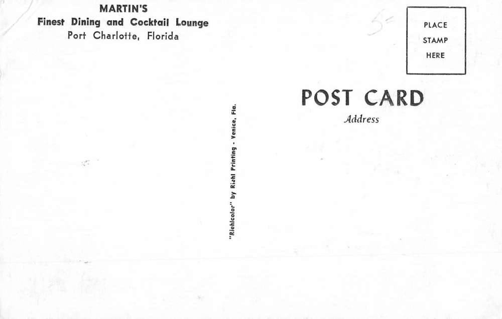 Port Charlotte Florida Martins Dining Multiview Vintage Postcard K71278 - Image 2