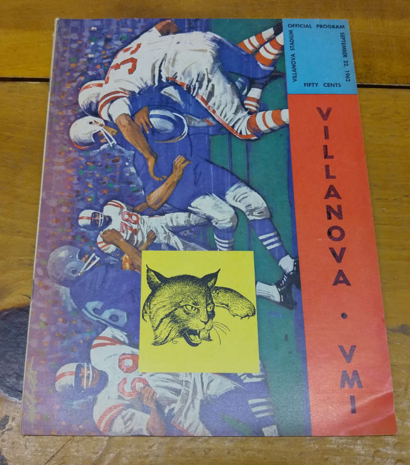 Villanova vs VMI Villanova Stadium Football 1962 Program J69247
