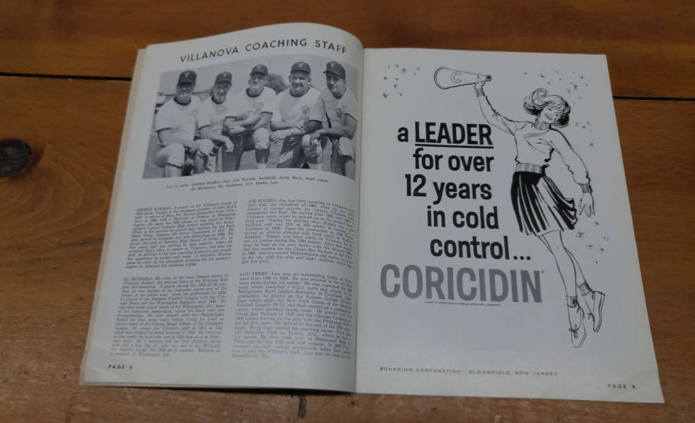 Villanova vs VMI Villanova Stadium Football 1962 Program J69247 - Image 3