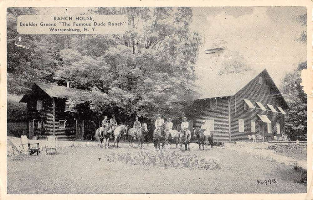 Warrensburg New York Ranch House Street View Antique Postcard K71667 Mary L. Martin Ltd. Postcards
