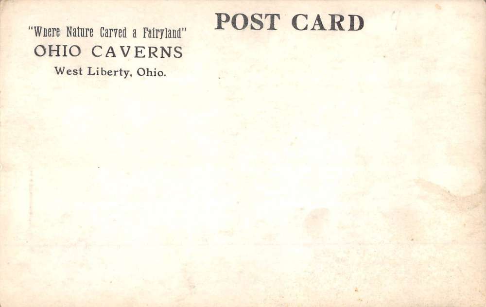West Liberty Ohio Caverns Interior Real Photo Antique Postcard K71682 - Image 2