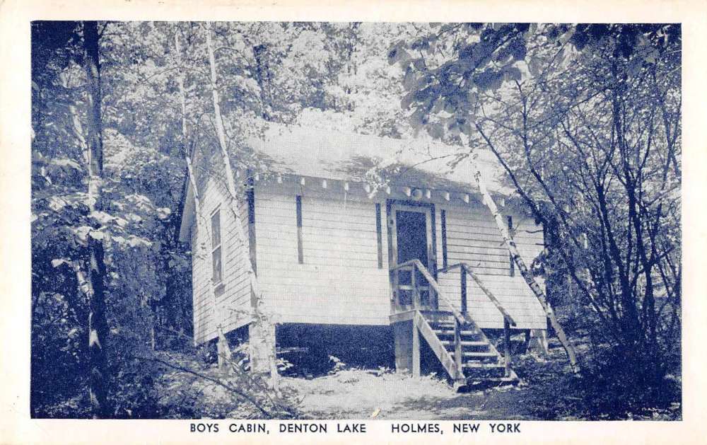 Holmes New York Denton Lake Boys Cabin Vintage Postcard J69416 Mary L