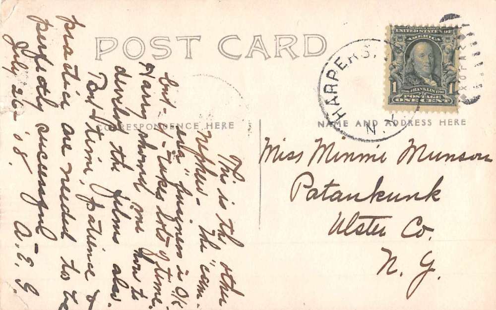 Harpersfield ? New York Horse Plow Farming Real Photo Antique Postcard J69571 - Image 2