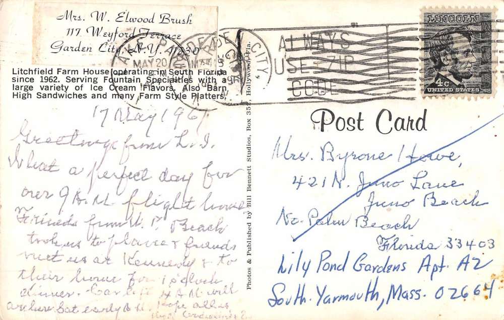 Garden City New York Litchfield Farm House Multiview Vintage Postcard K71807 - Image 2