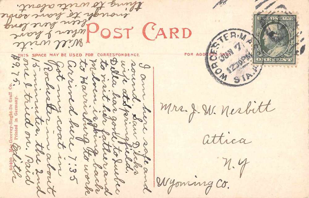 Batavia New York State School for the Blind Scenic View Antique Postcard J69686 - Image 2