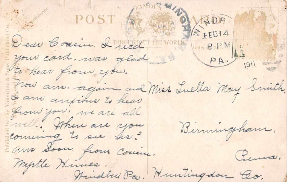 Johnstown Pennsylvania Main Street Trolley Antique Postcard J69737 - Image 2