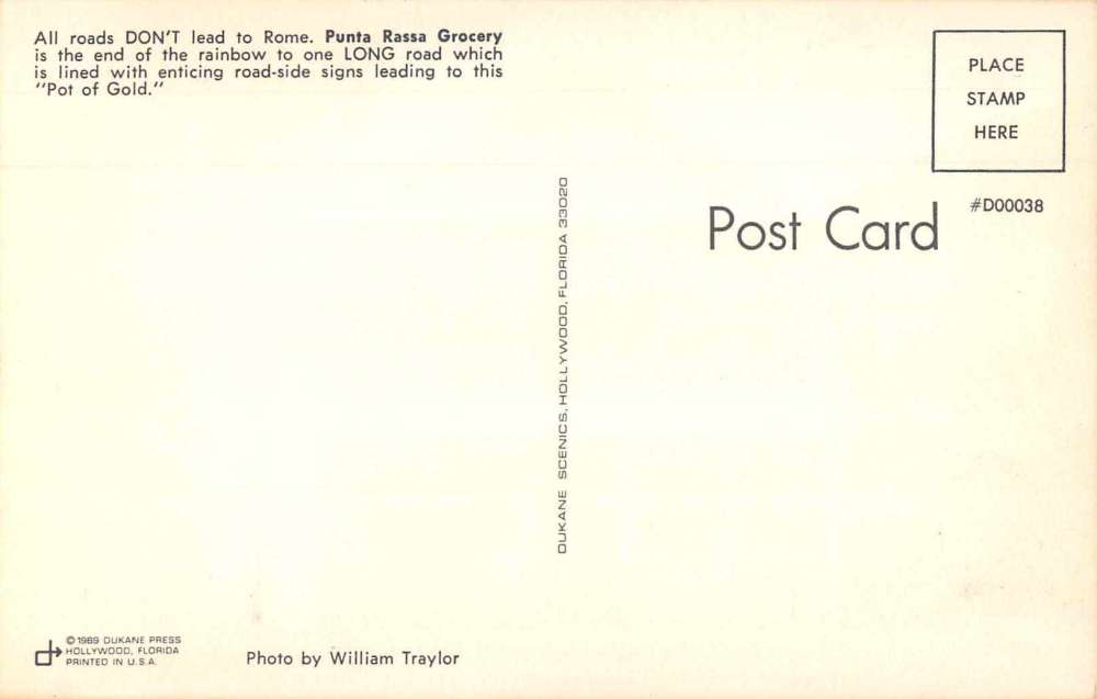 Punta Rossa Florida Grocery Store Coke Sign Vintage Postcard J69900 - Image 2