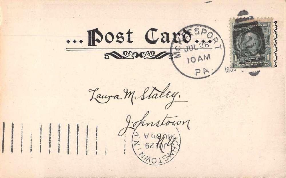 McKeesport Pennsylvania birds eye view high school building antique pc Z39280 - Image 2