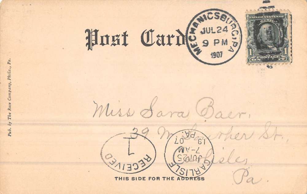 Mechanicsburg Pennsylvania Irving College Street View Antique Postcard K72132 - Image 2